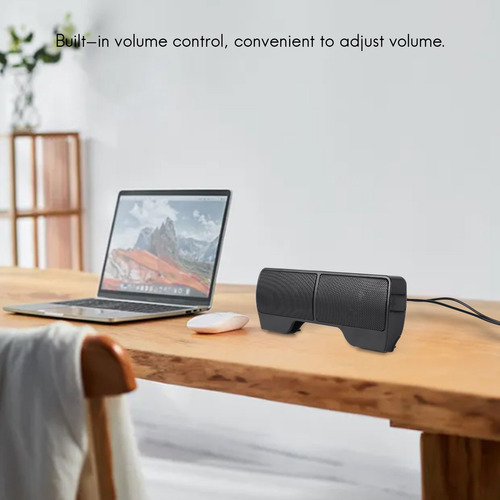 Barra De Sonido Con Altavoz Estéreo Usb Portátil Clip Para O