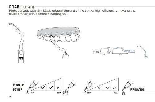 Punta Para Cavitador Periodoncia Titanio P14r Woodpecker