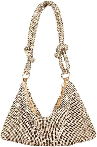 Bolso De Mano Elegante Con Purpurina Para Mujer Con Cremalle