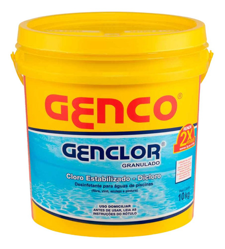 Cloro Granulado Estabilizado. Genclor 10kg  - Genco