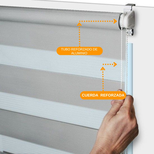 Cortinas Roller Duo Zebra Dia Y Noche Ancho 130 X 200 Cm.
