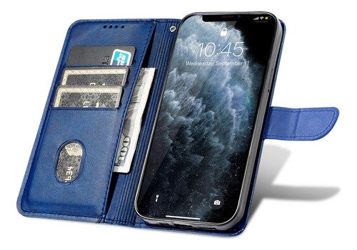 Funda De Piel Tipo Libro Para Oppo A12/ A5s/a12s Con Función Atril Magnética