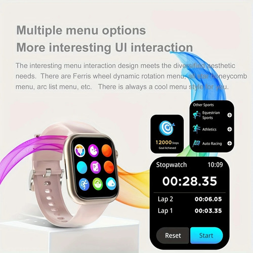 Smartwatch Reloj Inteligente 1.85 '' Android Ios Color Rosa