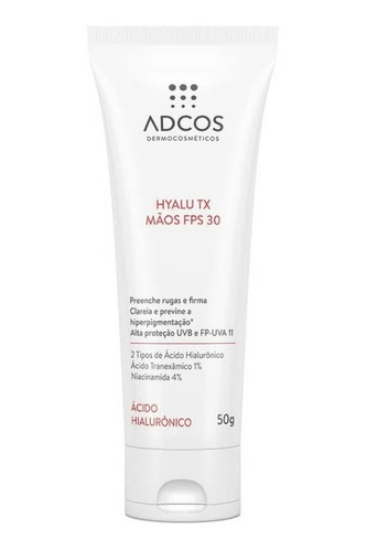 Hyalu Tx Mãos Fps30 - Creme Rejuvenescedor 50g Adcos