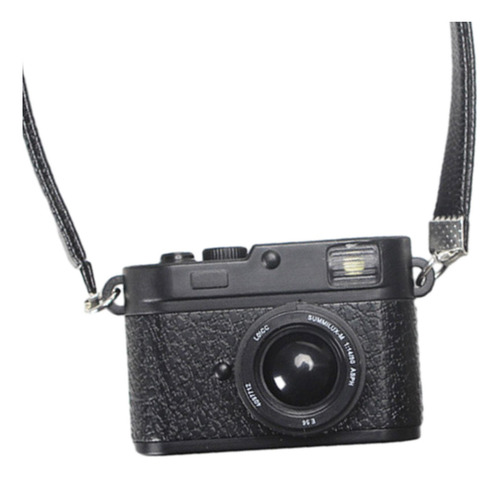 Mini Adorno De Cámara Para Casa De Muñecas, Colgante Negro