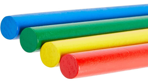 Paquete De 24 Palos De Ritmo Para Niños, Madera, 20 Cm, 4 Co