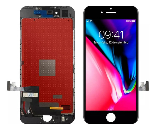 Tela Sensível Ao Toque Compatível Com iPhone 8g Vivid Preto