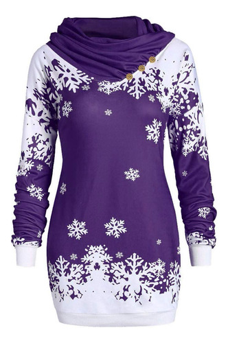 Vekdone Women Sudadera Navidad Talla Patron Muñeco Nieve