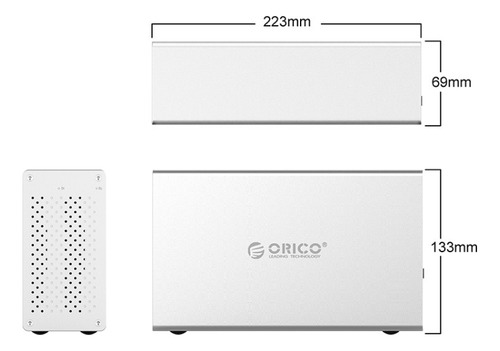 Serie Orico Honeycomb Ws200rc3 Sata Usb 3.1 Usb-c De 3,5 Pul