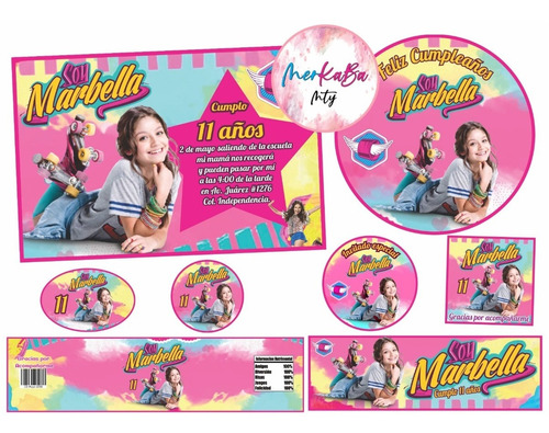 Invitacion De Cumpleaños Soy Luna Kit Imprimelo Tú!!