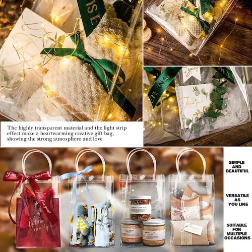 50 Bolsas De Regalo Con Bolsa De Regalo Transparente P