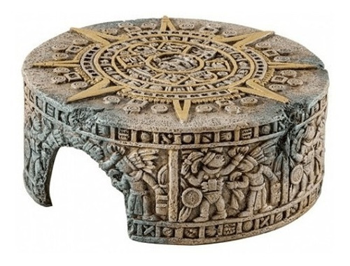 Escondite Calendario Azteca Mediano Terrario Reptil Guarida