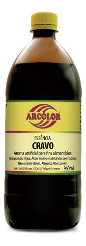 Essência Alimentícia De Cravo 960ml - Arcolor