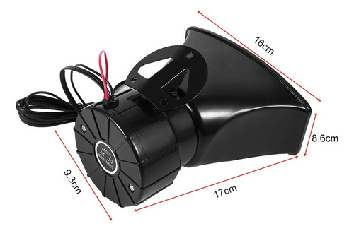 Bocina De Sirena 12 V 120 Db 7 Sonidos Para Vehículo