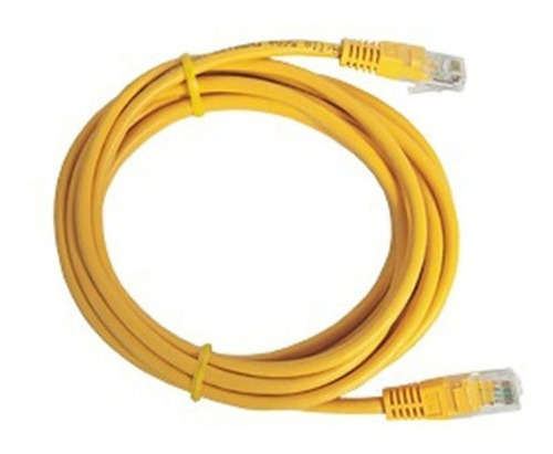 Patch Cord Cable Parcheo Red Utp Cat 5e 3 Metros Amarillo