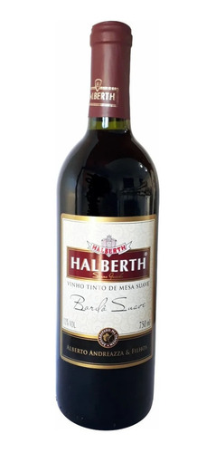 Imagem 4 de 4 de Vinho Tinto De Mesa Suave Halberth Bordô 750ml