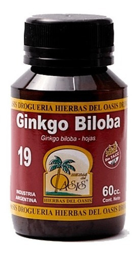 Tintura Madre De Ginkgo Biloba Oasis 60cc