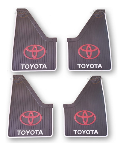 Loderas Pick Up Hule Logo Toyota 4 Piezas Toyrpk