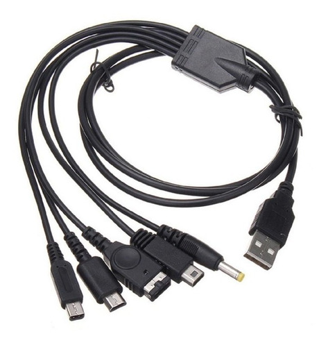 Imagen 2 de 6 de Cable Carga 5 En 1 Nintendo 3ds/ndsl/gbasp/wiiu Y Sony Psp