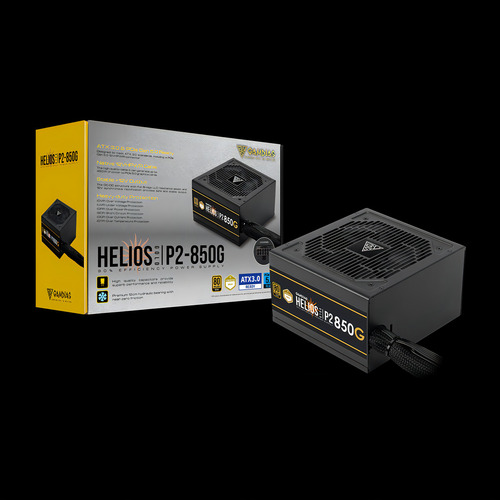 Fonte Gamdias Helios P2-850g 850w 80 Plus Gold P2-850 (l.a.) Cor Preto 110v/220v