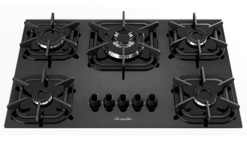 Cooktop Mueller 5 Bocas Preto G5 Tripla Chama