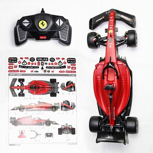 Control Remoto Rc 1/18 Ferrari F1-75 #16 Charles Leclerc F1