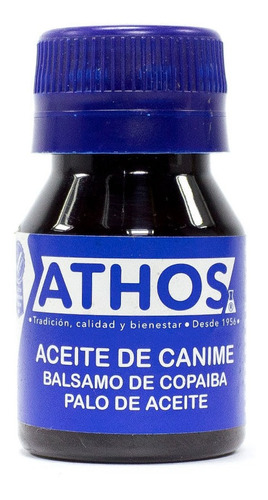 Aceite De Palo Copaiba Canime - Marca Athos - Frasco × 30ml 