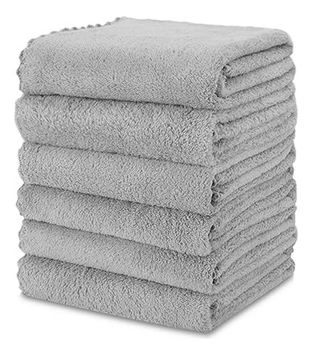 Paños De Cocina Ultra Absorbentes - 6 Unidades, Gris.