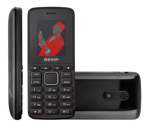 Semp GO! 1l Dual SIM 128 MB preto 64 MB RAM