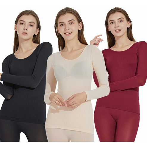 Conjunto Top Pants De Termica Slim Fit Cómodo For Dama