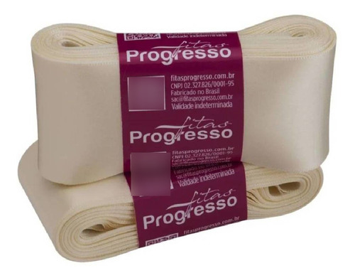 Fita De Cetim 50mm x 10m Nº12 Champagne Progresso