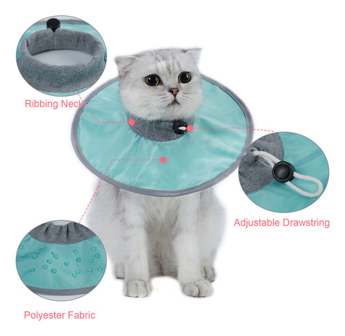 Collar Ajustable En Forma De Cono De Gato Para Recuperar El