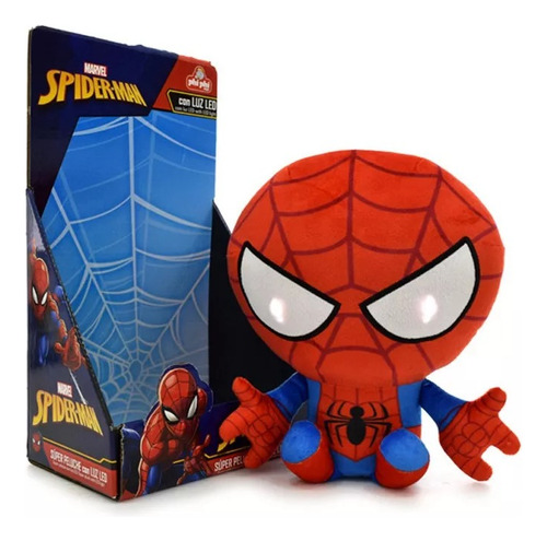 Spiderman Peluche 25 Cm Con Luz Marvel Phi Phi Toys Mv012