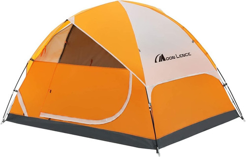 Carpa 2 Personas Doble Capa Impermeable - Naranja