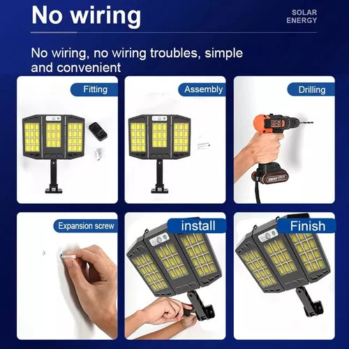 I Refletor De Parede De Luz Solar Led 8000w Controle De