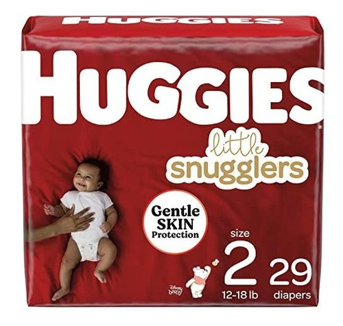 Huggies Little Snugglers Pañales Para Bebes, Tamaño 2 (12-