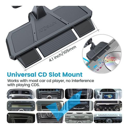 Soporte Magnético Apps2car Ultimate Para Teléfono Universal Cd Slot Car Phone Mount