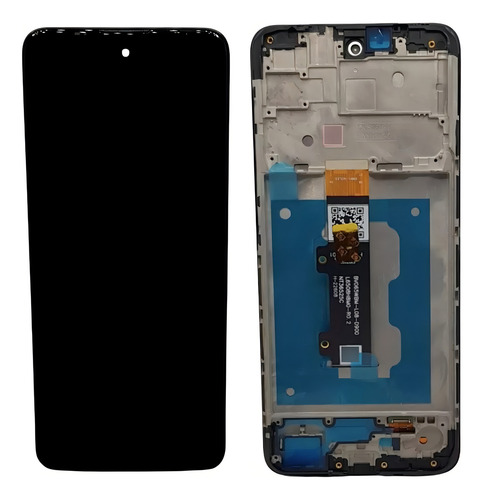 Tela Display Frontal Com Aro Compatível Com Moto E40 Cor Preto