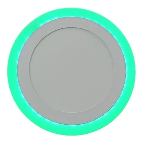Panel Led 12w + 6w Doble Color Verde Circular 