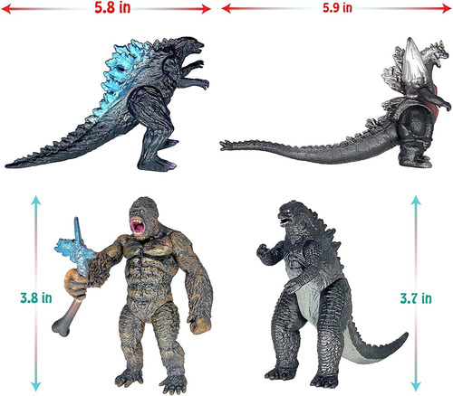 8 Piezas King Kong Vs Godzilla Juguetes 2021 Figuras De...