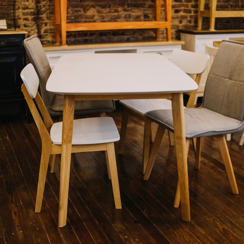 Imagen 7 de 7 de Mesa Norway Pata Tulip Rectangular 120x80 Patas De Madera