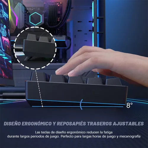 Zx Teclado Mecânico 60% Gamer Rgb Usb Custom 61 Teclas | MercadoLivre