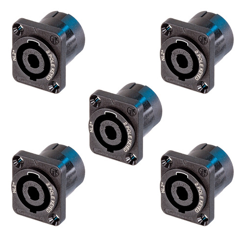 Set 5pz Jack Speakon Neutrik Dos Polos Nl2mp Genuino