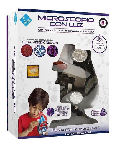 Microscopio Con Luz El Duende Azul Ln3 6255 Ellobo