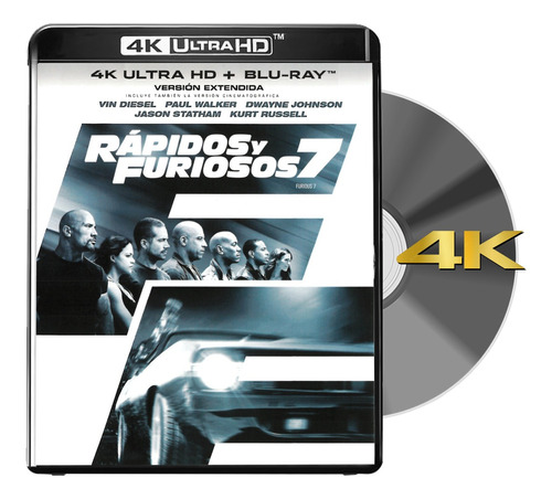 Blu Ray 4k Rapidos Y Furiosos 7