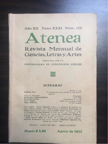 Revista Atenea 122 Ago 1935