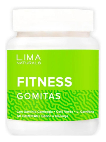 Gomitas Fitness Sabor Naranja Lima Naturals 60 Unidades