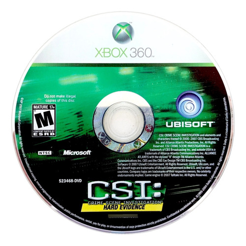 Csi Crime Scene Investigation Hard Evidence Xbox 360 (Reacondicionado)