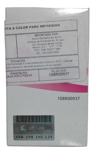 108r00937 Tinta Xerox Magenta Caja C/2 Piezas