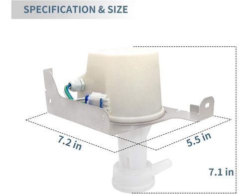 Imagen 3 de 4 de Bomba Fabricador Hielo Whirlpool 2217220